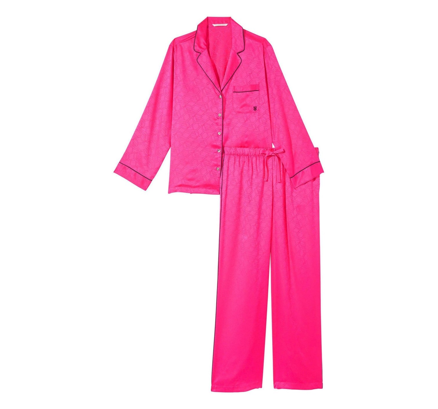 Піжама Satin Long Pajama Set Forever Pink