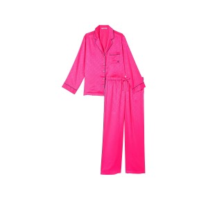Піжама Satin Long Pajama Set Forever Pink