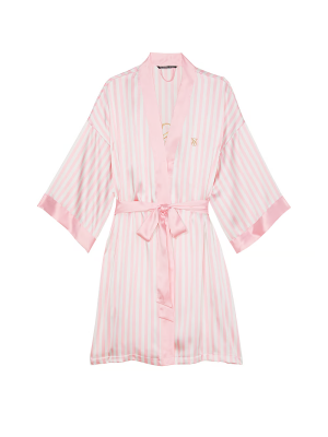 Сатиновий халат The Tour '23 Iconic Pink Stripe Robe Iconic Stripe