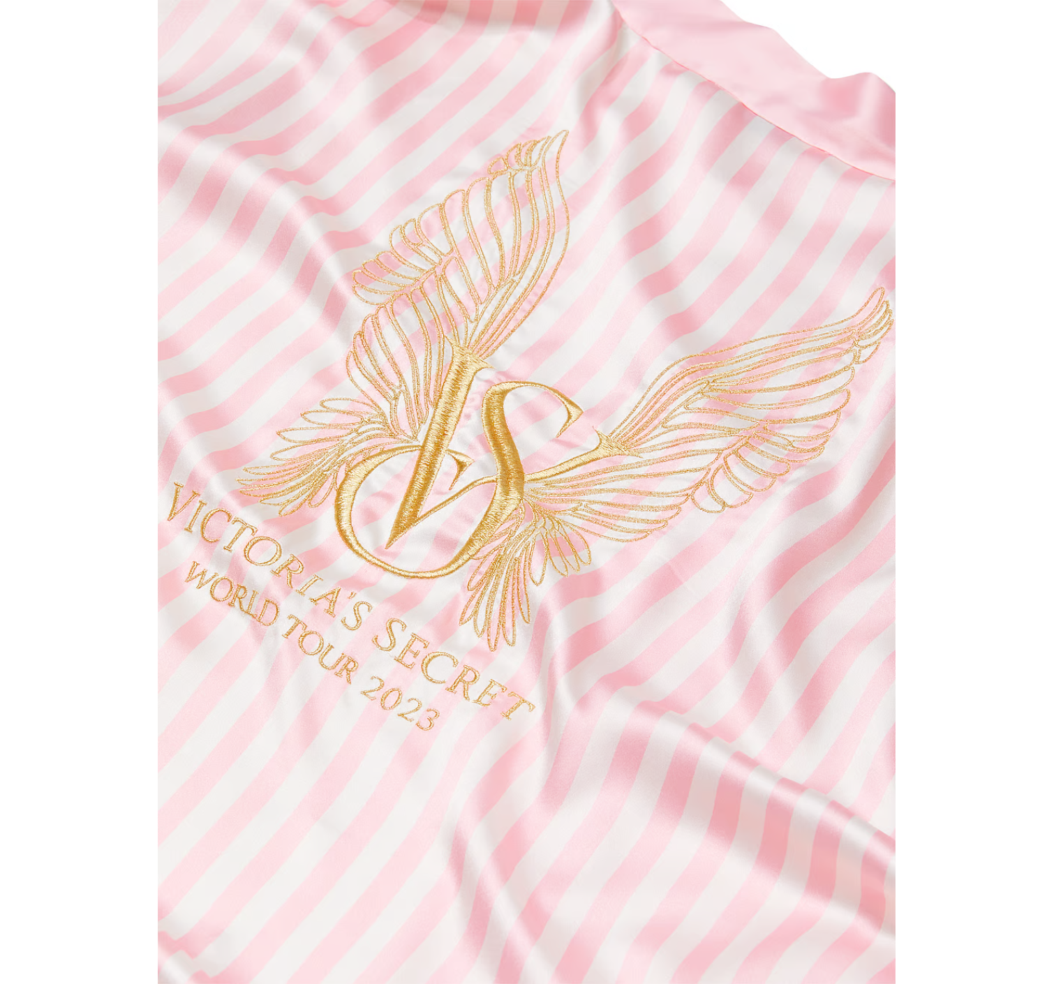 Сатиновий халат The Tour '23 Iconic Pink Stripe Robe Iconic Stripe