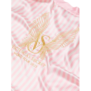 Сатиновий халат The Tour '23 Iconic Pink Stripe Robe Iconic Stripe