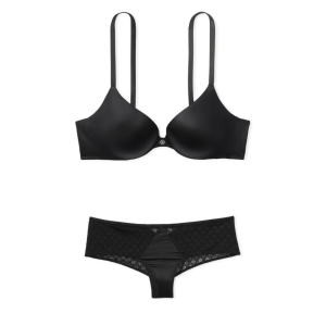 Комплект білизни So Obsessed by VS Push-up Black Bra Cheeky Set
