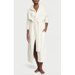 Халат Chenille Hooded Long Robe White Coral