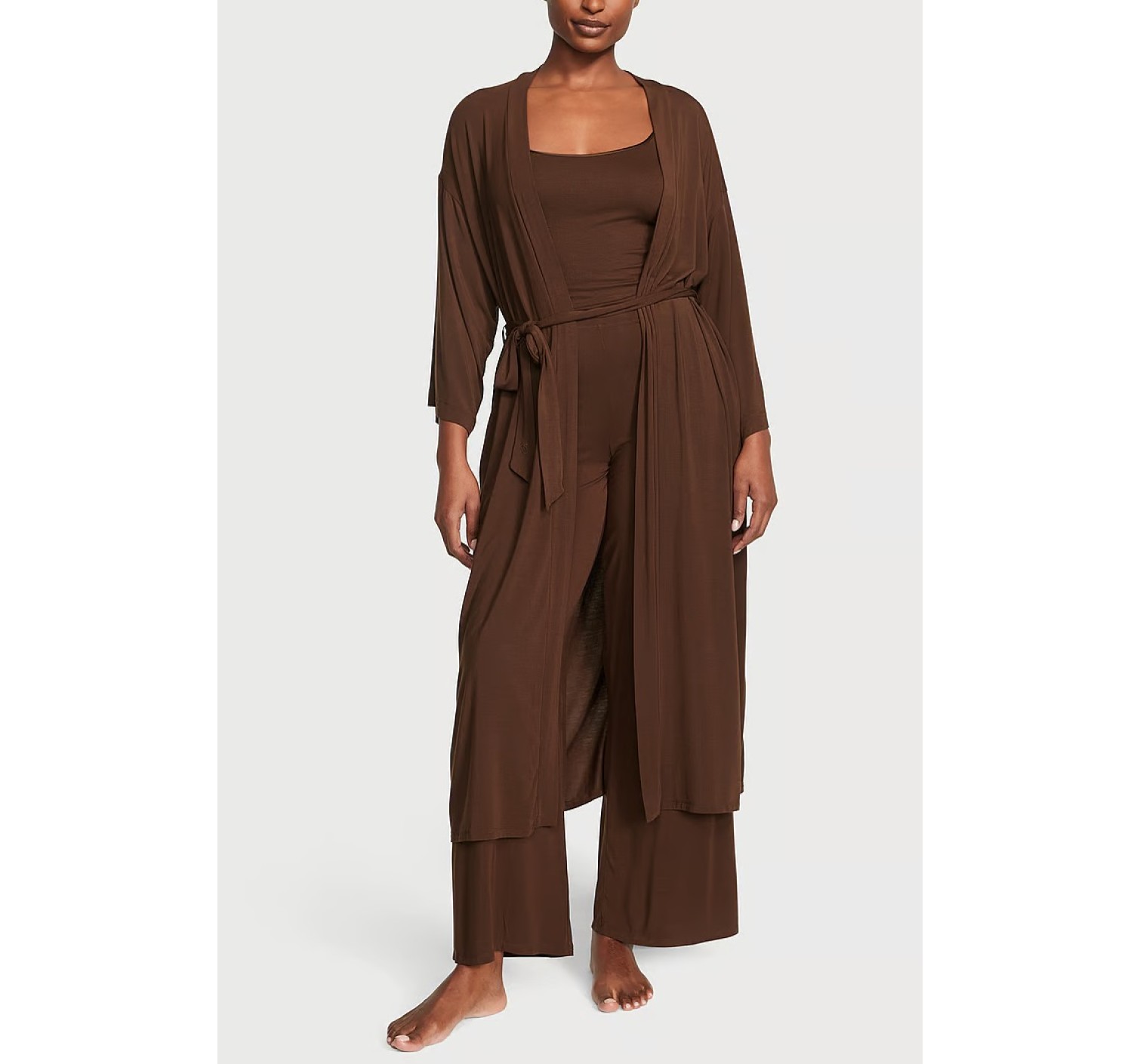 Піжама Victoria's Secret Modal 3-Piece Pajama Set Brown