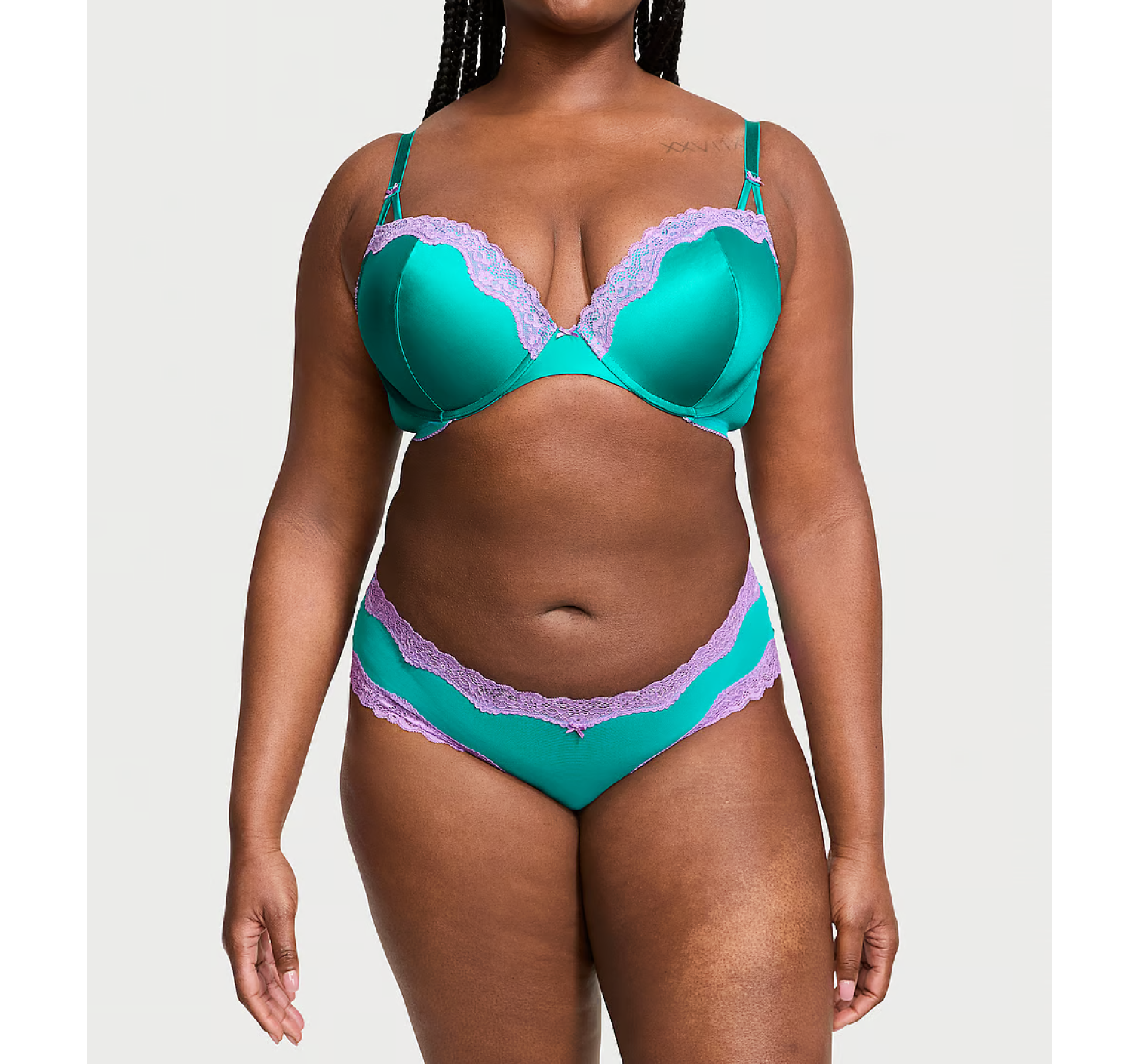Комплект белья VICTORIA'S SECRET Tease Push-Up Bra Set Bikini Capri Sea