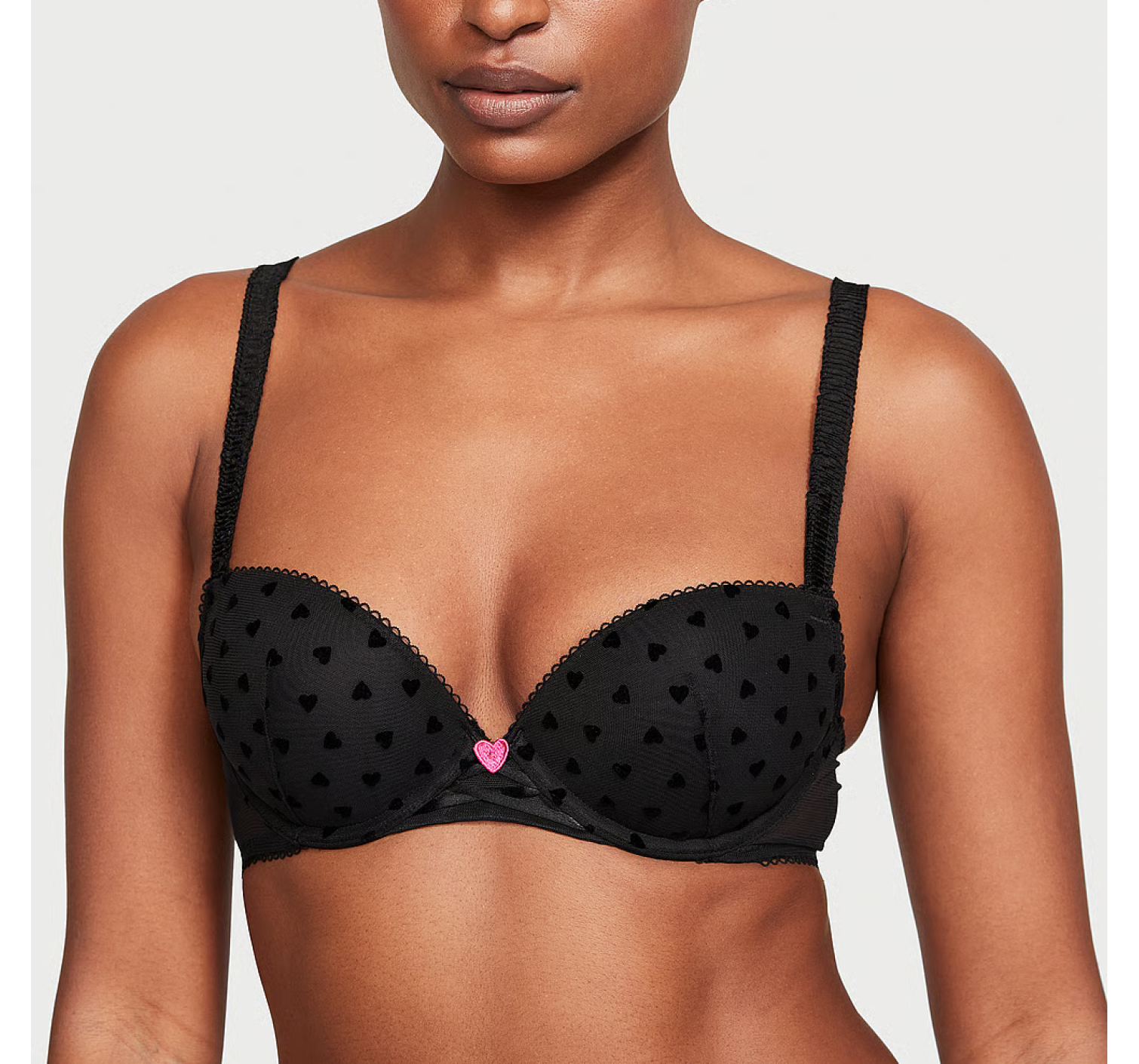 Комплект белья Tease Lola Push-Up Bra Set Black Hearts