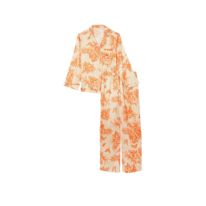 Пижама Satin Long Pajama Set Floral Print