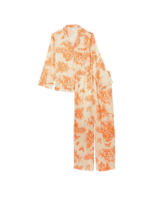 Піжама Satin Long Pajama Set Floral Print
