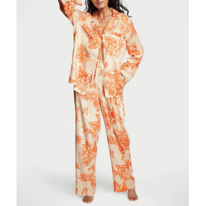 Пижама Satin Long Pajama Set Floral Print