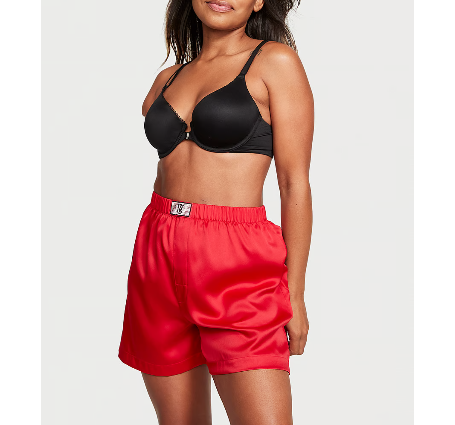Шорти Satin Shine Patch Boxer Shorts Lipstick