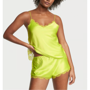 Піжама Satin Lace-Trim Cami Shorts Set