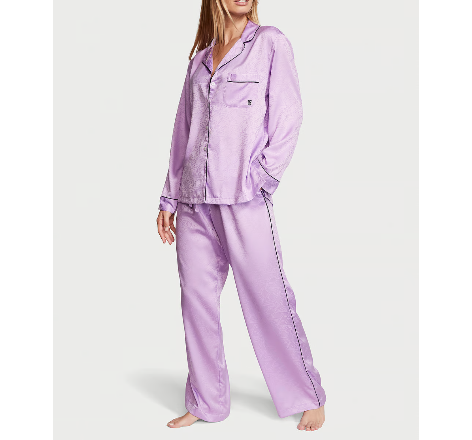 Піжама Satin Long Pajama Set Unicorn Purple