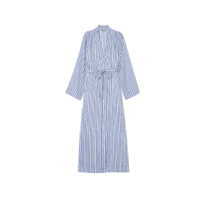 Халат Satin Long Robe Blue Crescent Stripes