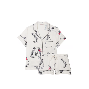 Піжама Satin Short Pajama Set White
