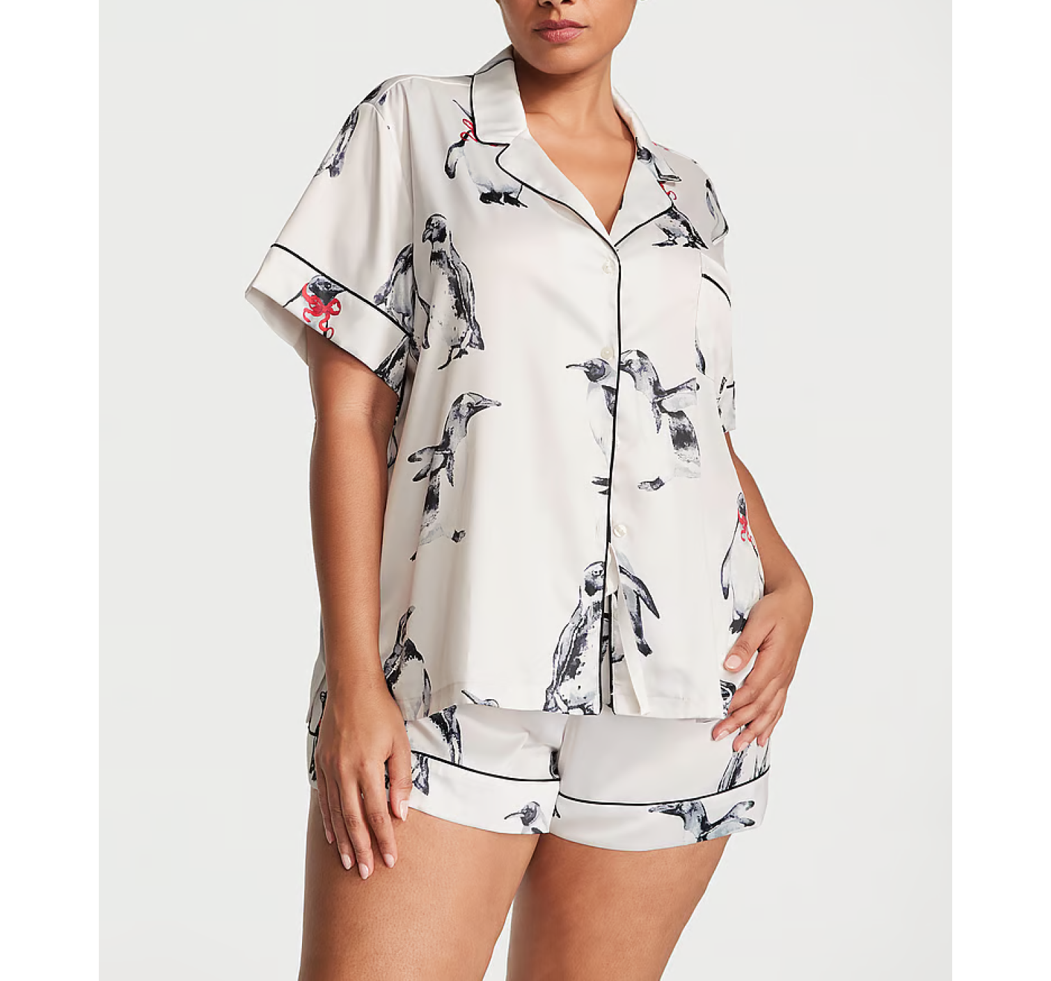 Піжама Satin Short Pajama Set White