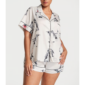 Піжама Satin Short Pajama Set White
