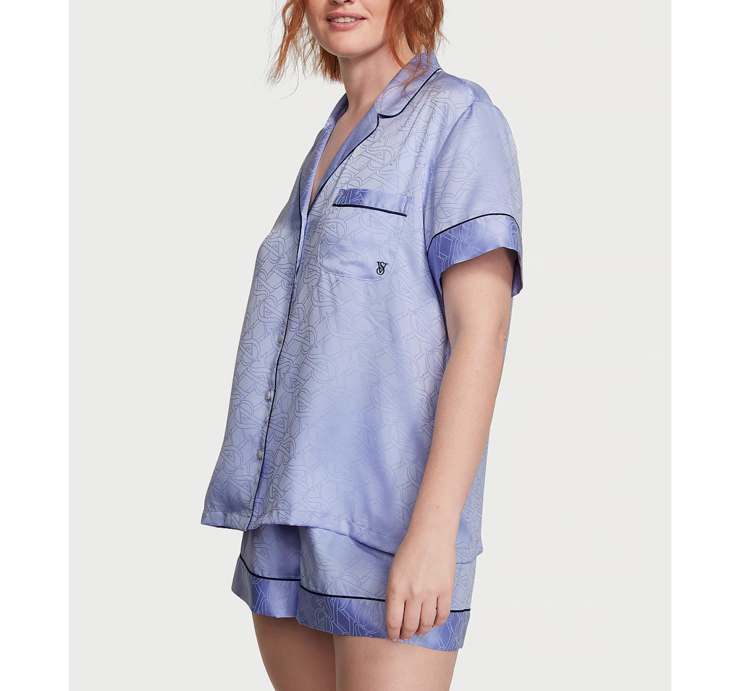 Піжама Satin Short Pajama Set Blue Crescent