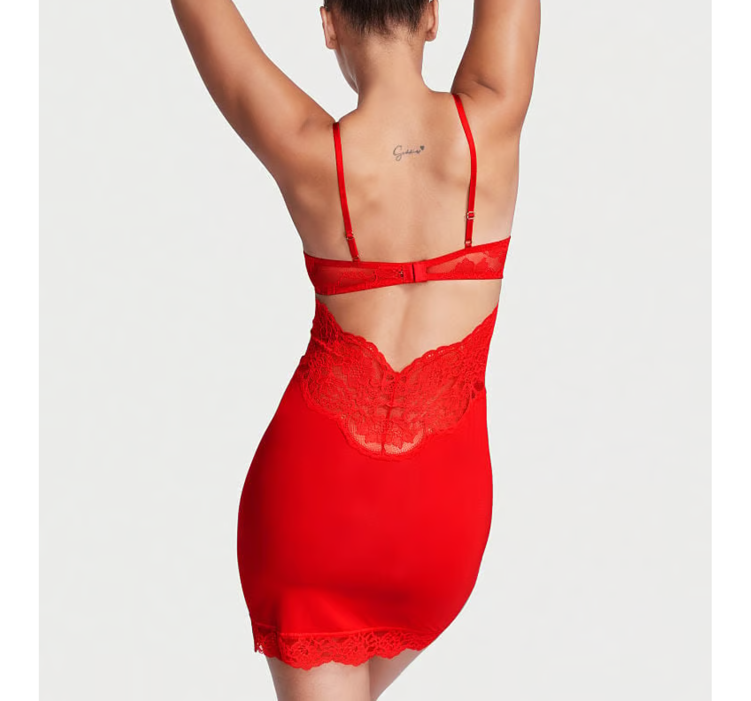 Пеньюар Modal & Lace Cupped Mini Slip Dress Lipstick