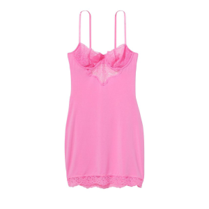 Пеньюар Modal & Lace Cupped Mini Slip Dress Pink