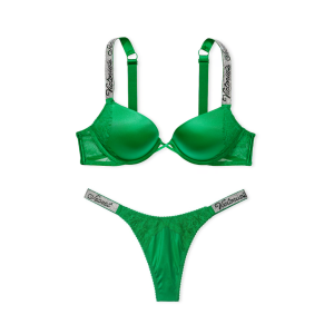 Комплект белья Bombshell Add-2-Cups Lace Shine Strap Push-Up Bra Set