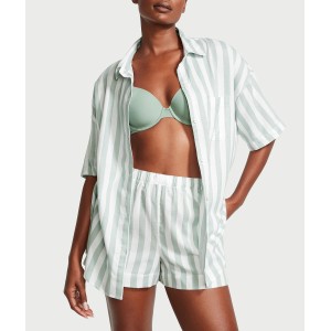 Пижама Modal-Cotton Short Pajama Set Seasalt Green Stripes