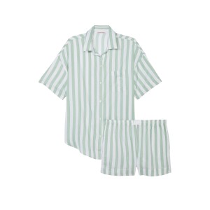 Пижама Modal-Cotton Short Pajama Set Seasalt Green Stripes