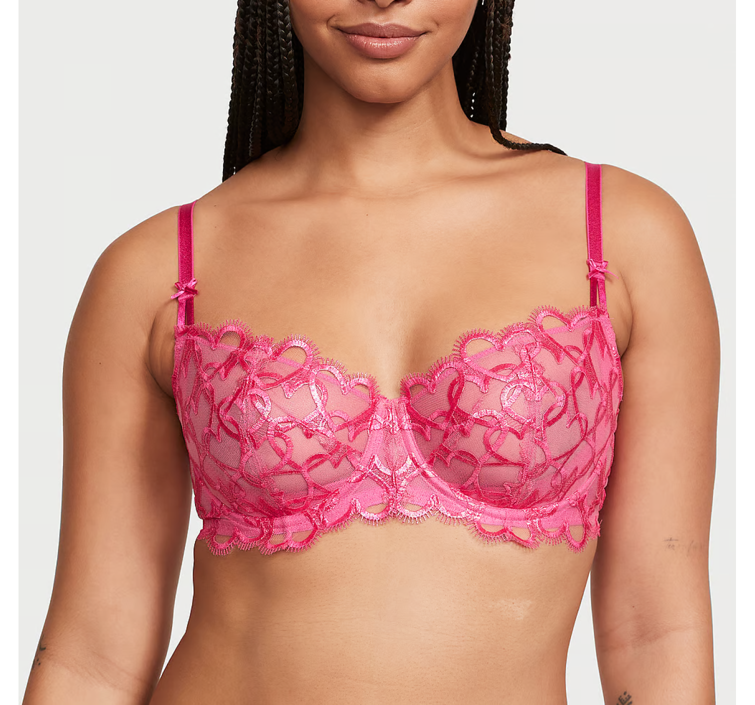 Комплект білизни Wicked Shimmer Heart Embroidery Unlined Balconette Bra Set