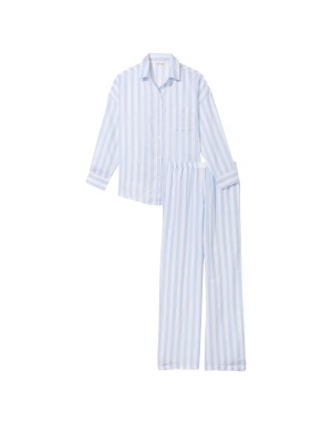 Пижама Cotton-Modal Long Pj Set Blue Crescent Stripe 