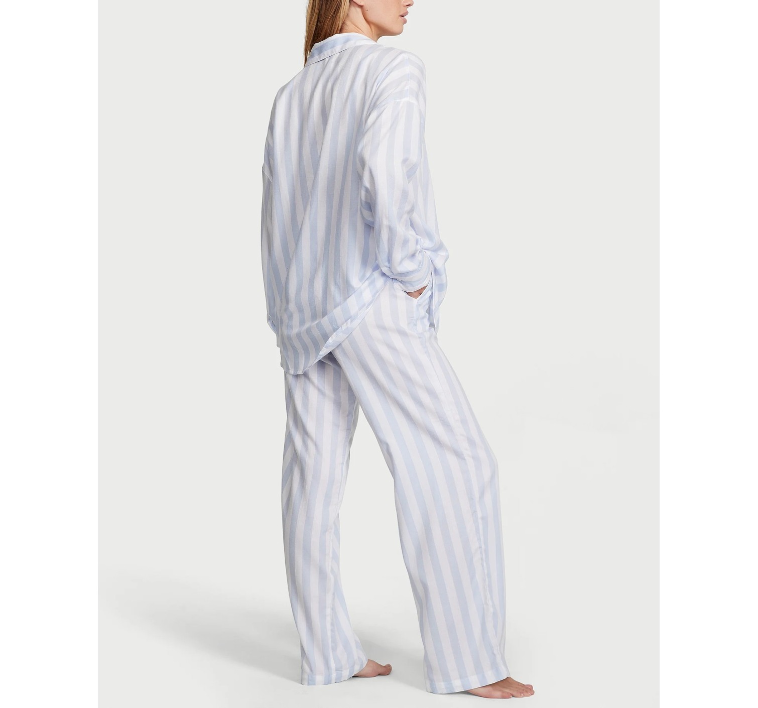 Пижама Cotton-Modal Long Pj Set Blue Crescent Stripe 