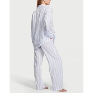 Пижама Cotton-Modal Long Pj Set Blue Crescent Stripe 