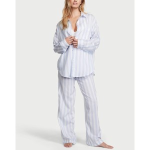 Пижама Cotton-Modal Long Pj Set Blue Crescent Stripe 