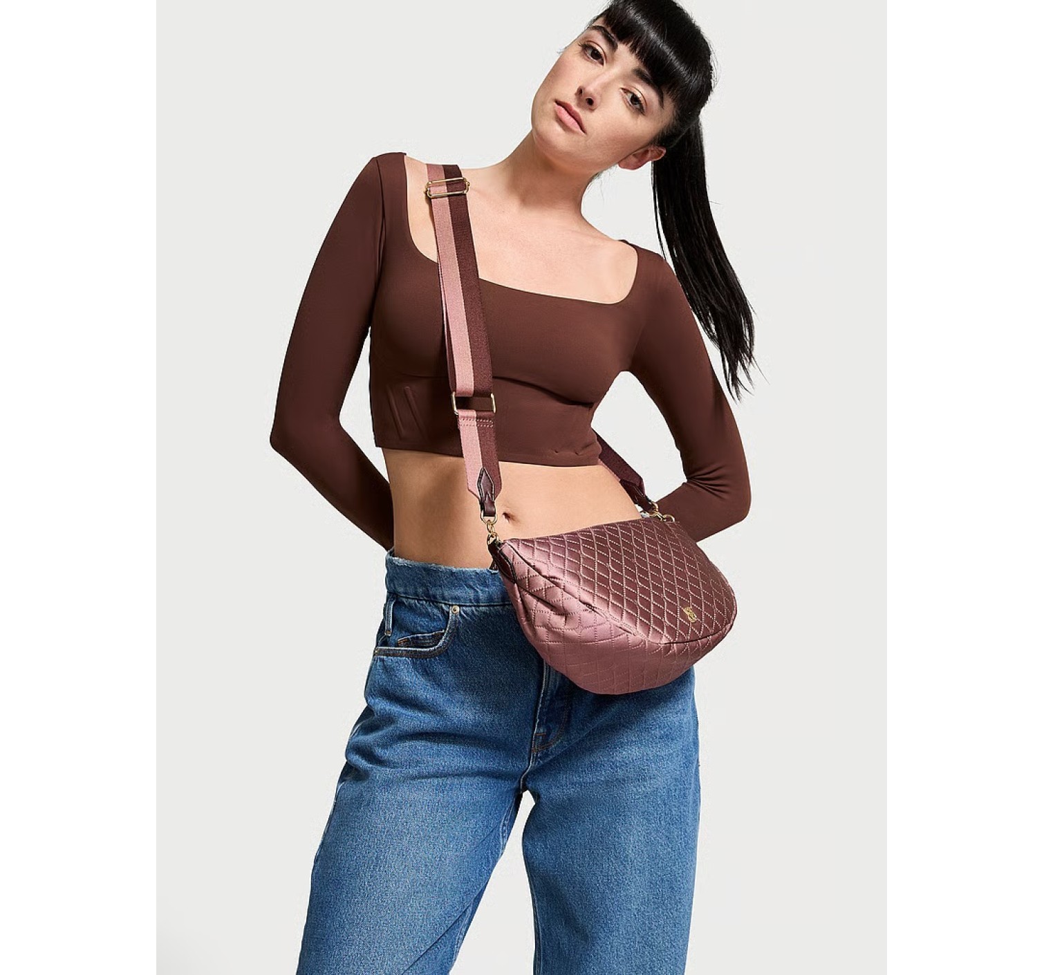 Сумка Кросс-боди Sling Crossbody Bag Black Satin