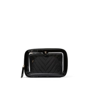 Косметичка 3-Piece Makeup Bag Black logo VS