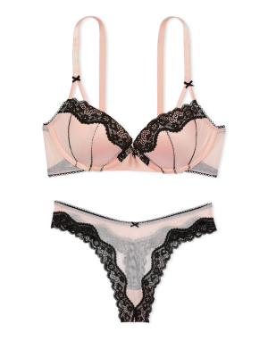 Комплект белья VICTORIA'S SECRET Tease Push-Up Bra Set Purest Pink