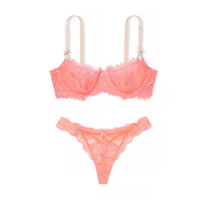 Комплект білизни Wicked Lace Unlined Balconette Bra Set Neon Nectar