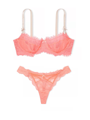 Комплект белья Wicked Lace Unlined Balconette Bra Set Neon Nectar