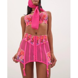 Топ + Корсет- юбка Bright Pink Love & Lemons
