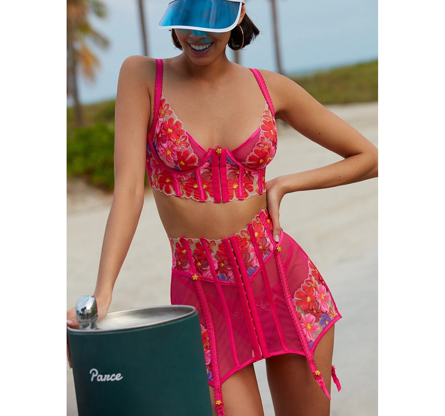 Топ + Корсет- юбка Bright Pink Love & Lemons