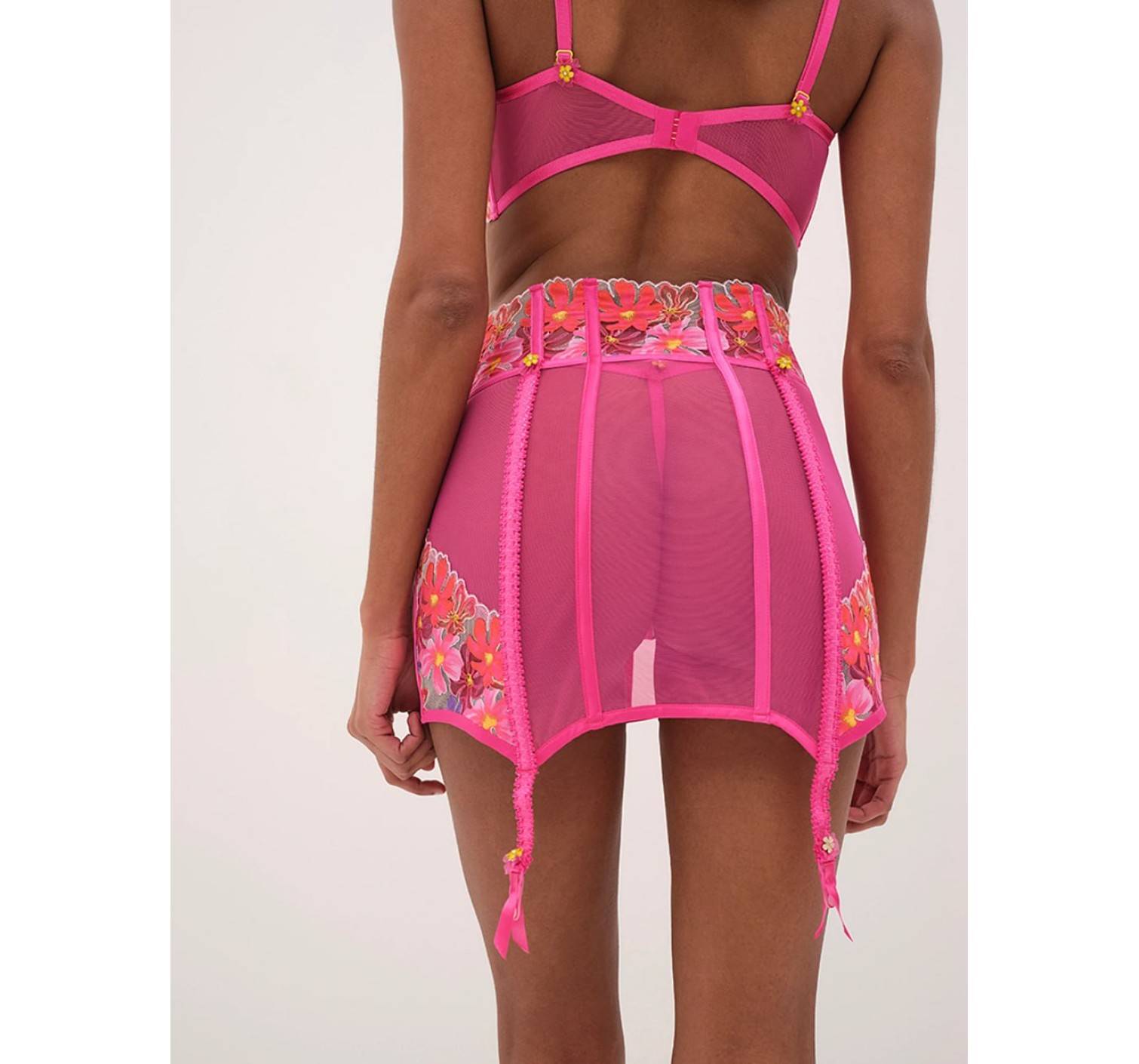 Топ + Корсет- юбка Bright Pink Love & Lemons