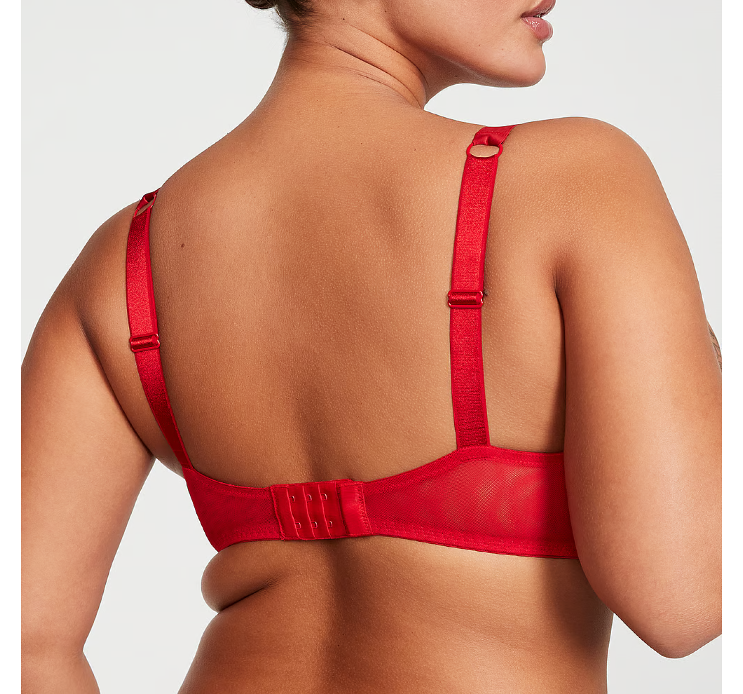 Комплект белья Shine Strap Lace Push-Up Bra Set Cherry Red