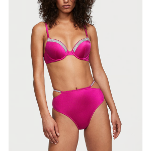 Купальник Shine-Trim Push-Up Bikini Top Brazilian Bikini Bottom Berry Blush