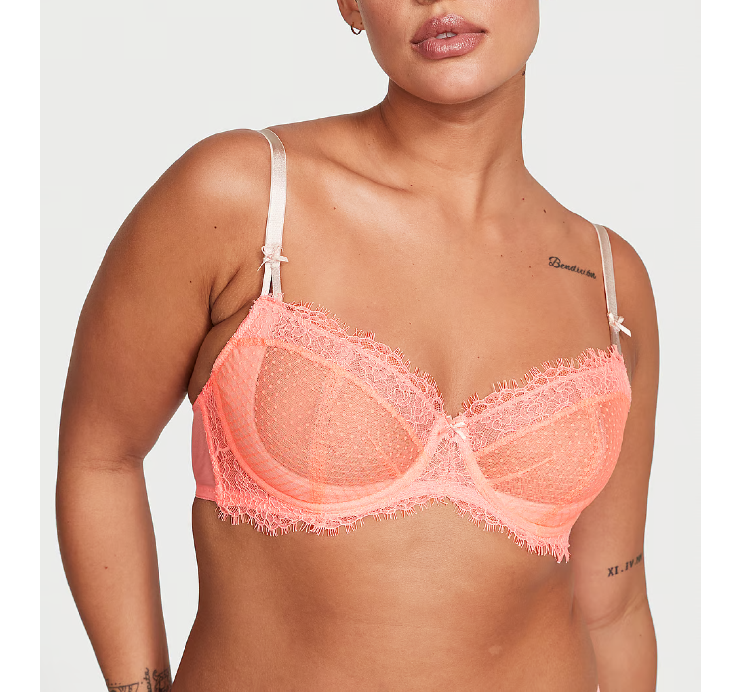 Комплект білизни Wicked Lace Unlined Balconette Bra Set Neon Nectar