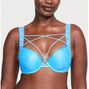 Комплект білизни Rose Lace & Grommet Push-Up Bra Capri Blue