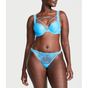 Комплект білизни Rose Lace & Grommet Push-Up Bra Capri Blue