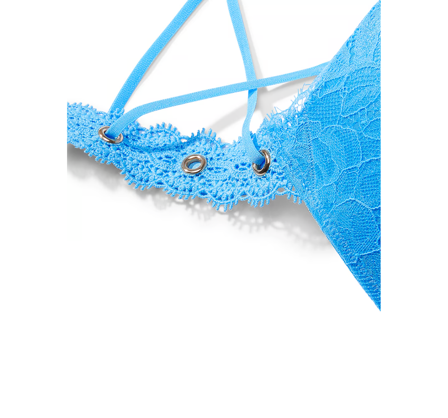 Комплект білизни Rose Lace & Grommet Push-Up Bra Capri Blue