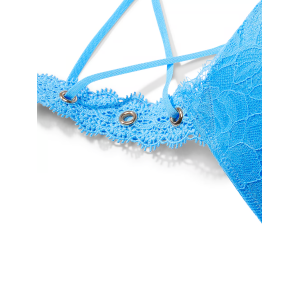 Комплект білизни Rose Lace & Grommet Push-Up Bra Capri Blue