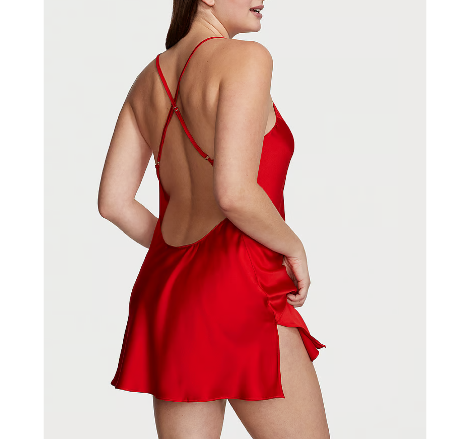 Пеньюар Satin Open-Back Slip Lipstick