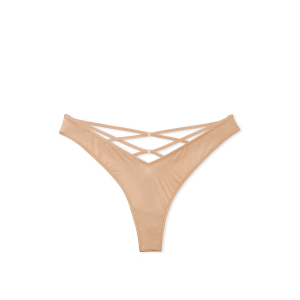 Трусики Strappy-Back High-Leg Thong Panty Praline