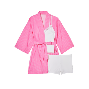 Пижама Cotton 3-Piece Pajama Set Hollywood Pink Mini Dots