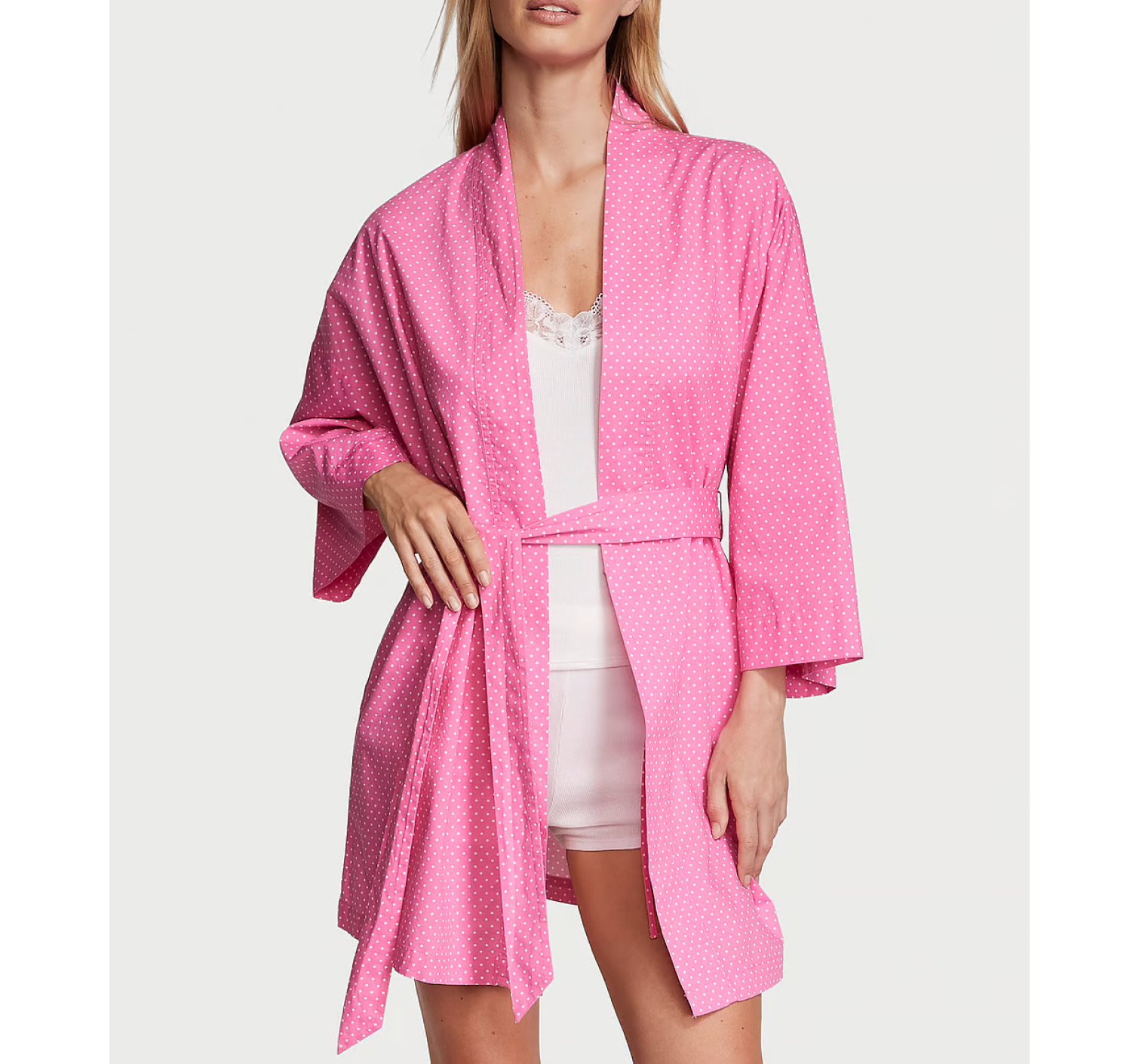 Пижама Cotton 3-Piece Pajama Set Hollywood Pink Mini Dots